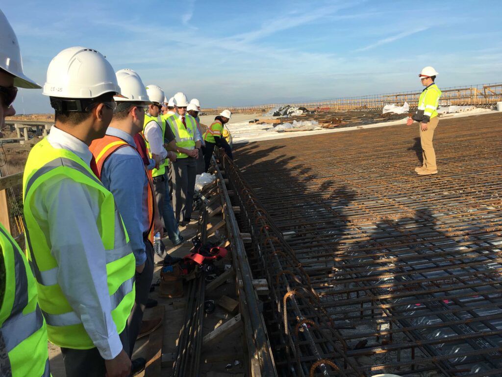 Cadets at construction site