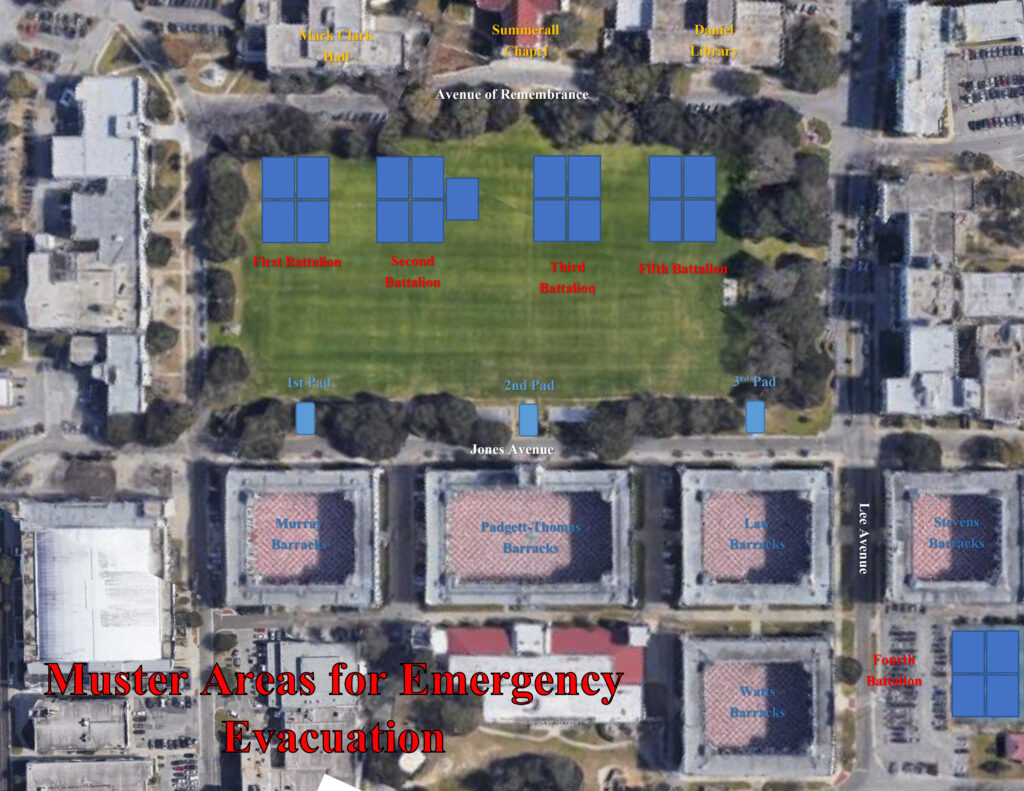 Evacuation Maps Environmental Health Safety   4 Barracks Muster Areas For Emergency Evacuations 1024x791 