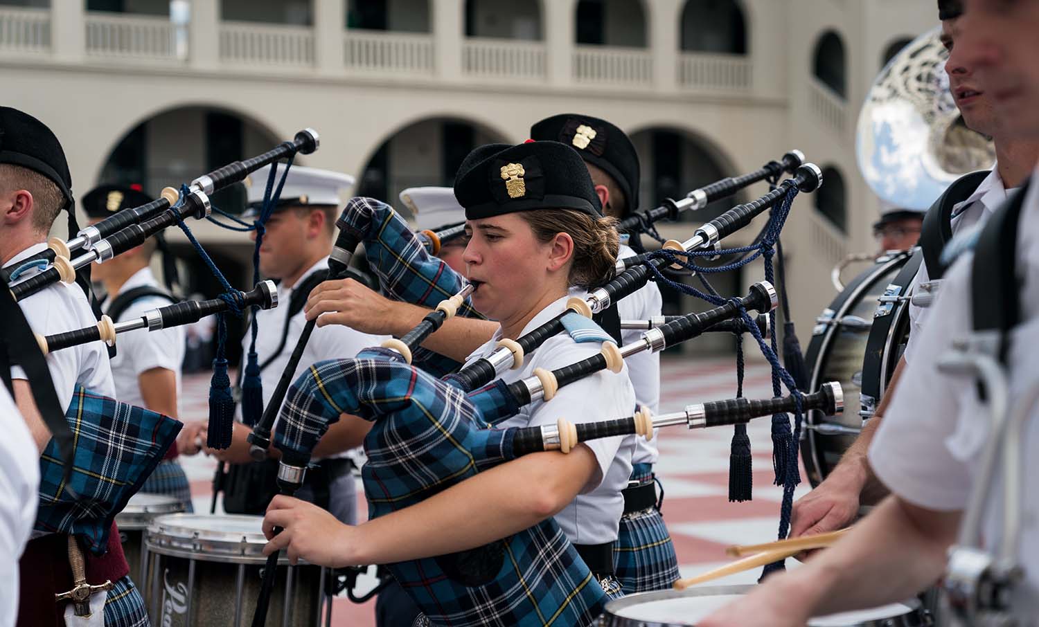 Regimental-Band-Bagpipers